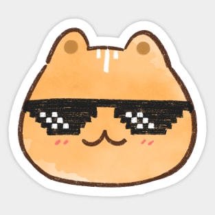 Thug orange cat Sticker